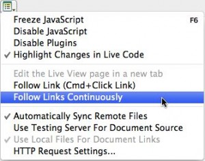 The follow links continuously command 